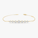 Graduated Lab Grown Diamond Bracelet, Bar Bracelet, Lunara