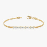 Lab Grown Diamond Cuban Chain Bracelet, Marzelyne
