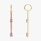 Rhodolite Drop Earrings, Diantha