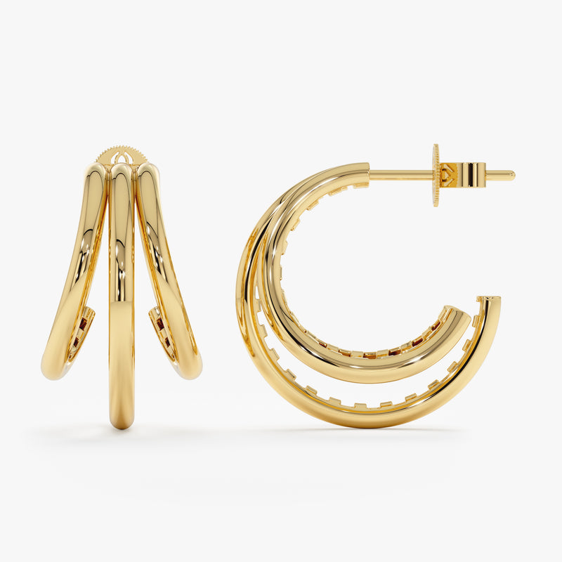 Triple Hoop Earrings, Indy