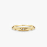 Petite starburst diamond ring in yellow gold