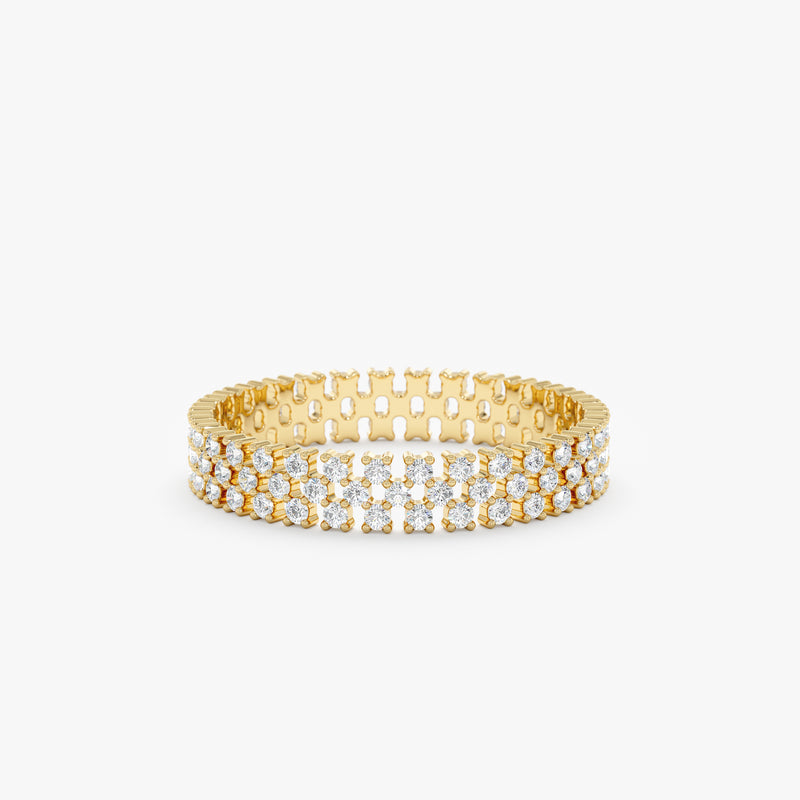yellow gold diamond eternity ring