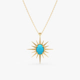 Turquoise Sunburst Pendant, Talitha