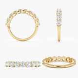 3.4 mm Round  Lab Grown Diamond Half-Eternity, Dovie