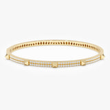 Lab Grown Diamond Spike Bangle, Akari