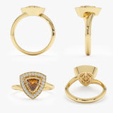 Unique Engagement Ring in Yellow Gold