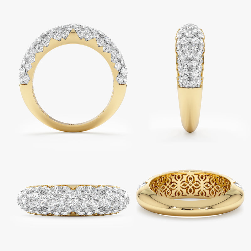 Dome Pavé Lab Grown Diamond Ring, Quilla