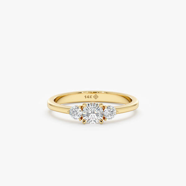 yellow gold diamond engagement ring