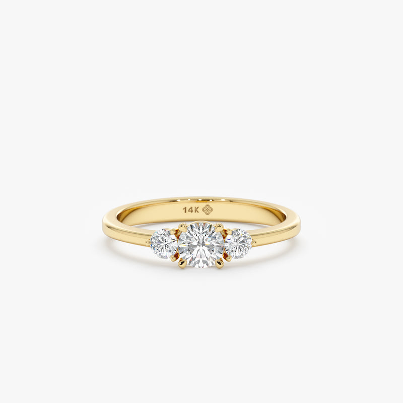 yellow gold diamond engagement ring