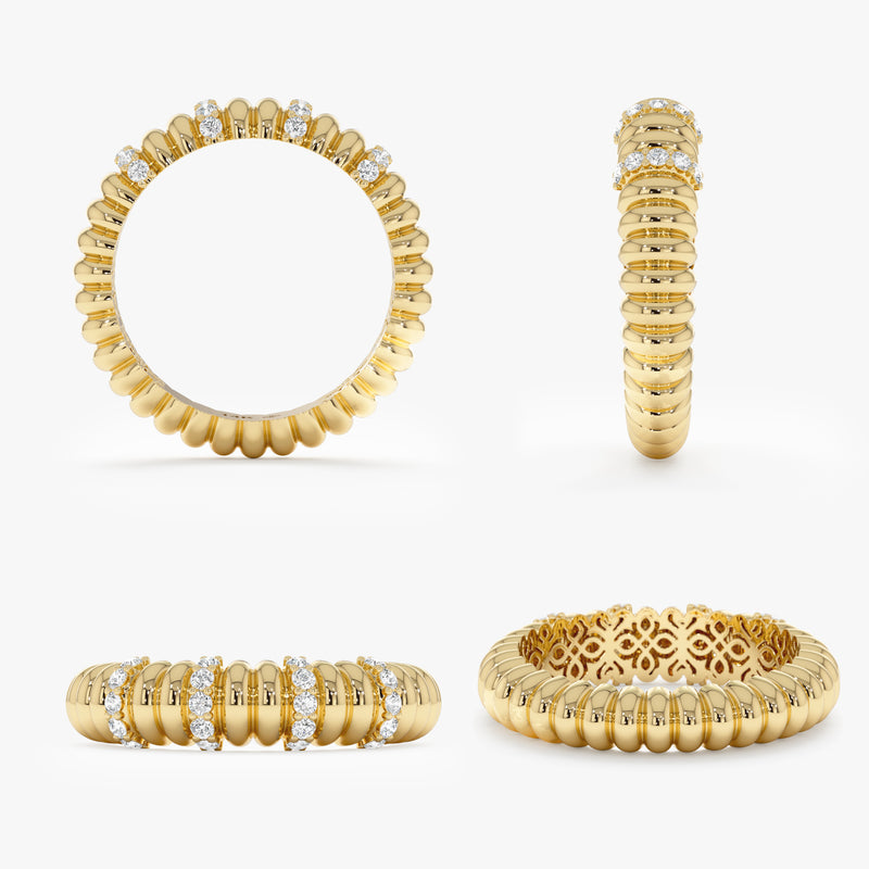 Textured Lab Grown Diamond Ring, Zahlia