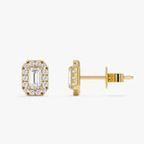Emerald Cut Lab Grown Diamond Earrings, Altheira