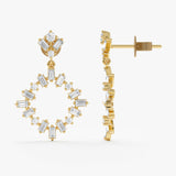 Baguette-Diamond Drop Earrings, Casey