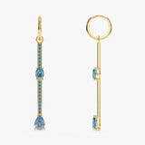 Blue Topaz Drop Earrings, Diantha