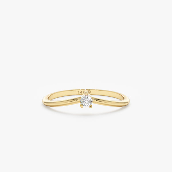 yellow gold diamond ring