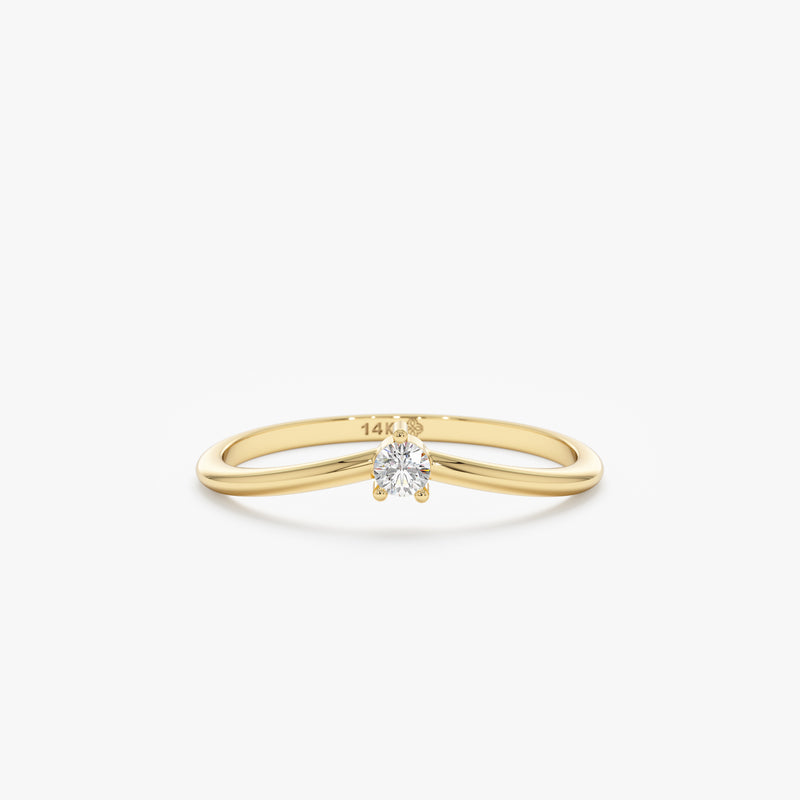 yellow gold diamond ring