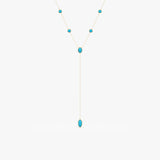 Turquoise Lariat Necklace, Aralyn