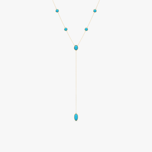Turquoise Lariat Necklace, Aralyn