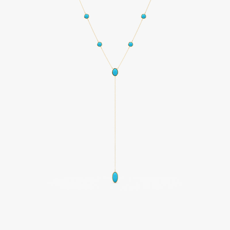 Turquoise Lariat Necklace, Aralyn