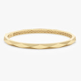 14k Gold Textured Bangle, Gana