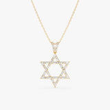 Baguette Diamond Star of David Necklace, Saphina