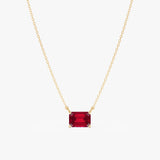 Octagon Ruby Necklace, Lexa