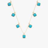 Turquoise Station Necklace, Evolet