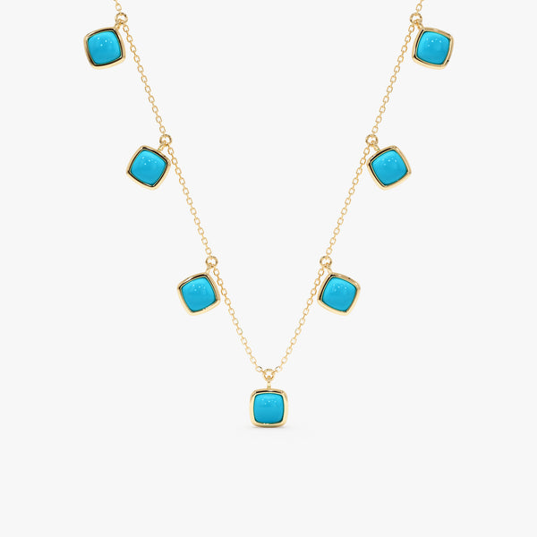 Turquoise Station Necklace, Evolet