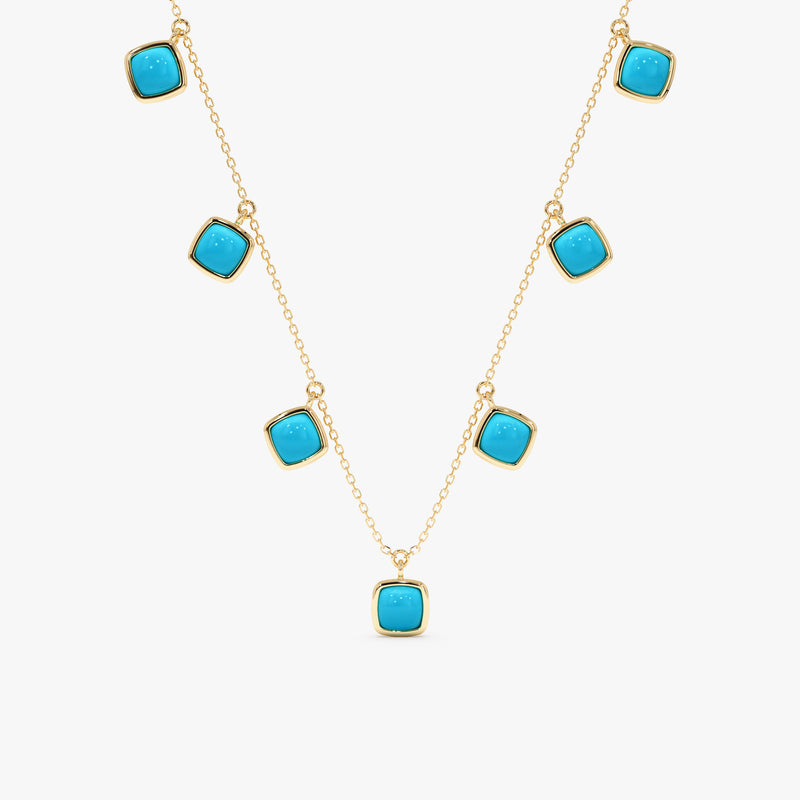 Turquoise Station Necklace, Evolet