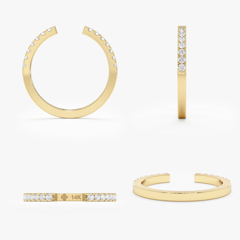 Lab Grown Diamond Cuff Ring, Anouk