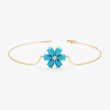 Turquoise Flower Bracelet, Junelle