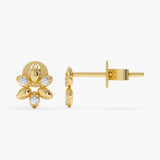 Lab Grown Diamond Flower Stud Earrings, Rowenelle