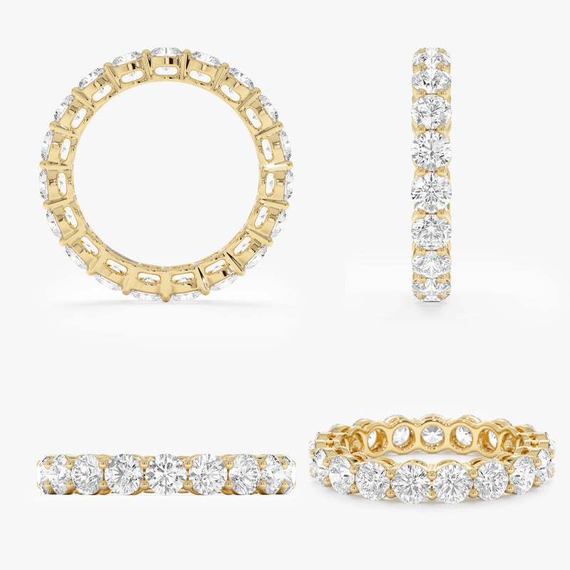 Lab Grown Diamond Prong Set Eternity Ring - 3.4 mm, Soraya