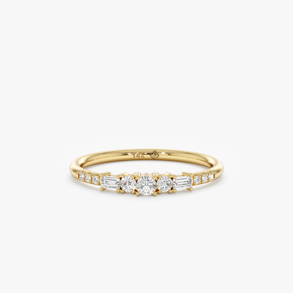 yellow gold diamond ring