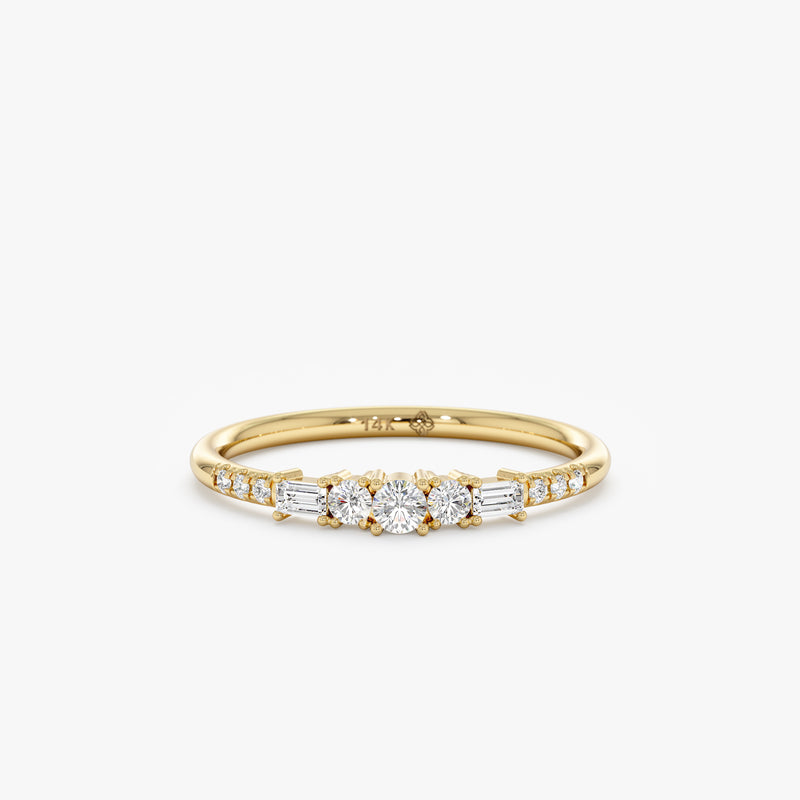 yellow gold diamond ring