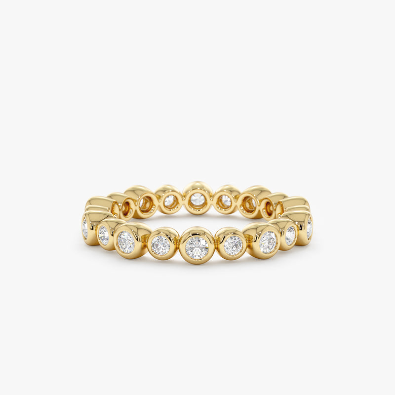 yellow gold diamond eternity band