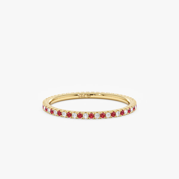 yellow gold ruby diamond ring