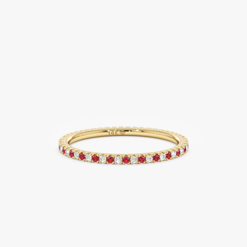yellow gold ruby diamond ring