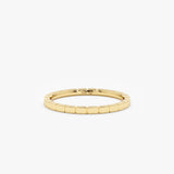 YELLOW GOLD THIN RIBBED RING