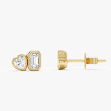 Toi et Moi Lab Grown Diamond Stud Earrings, Dali