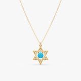 Turquoise Star of David Necklace, Ysolina