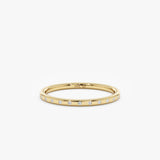 yellow gold flush set ring