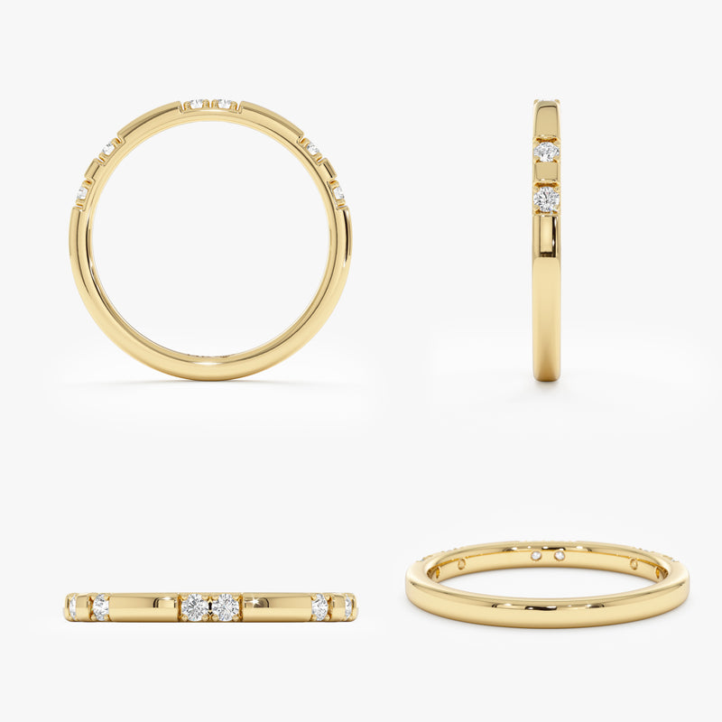 Diamond Dot-Dash Ring, Lab Grown Diamonds,Honora