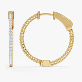 25 mm Inside-Out Natural Diamond Hoops, Kylee