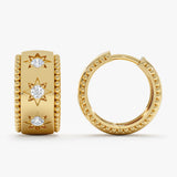 Starburst Diamond Huggie Earrings, Ione