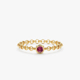 yellow gold pin tourmaline ring