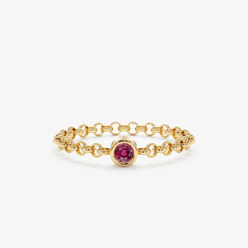 yellow gold pin tourmaline ring