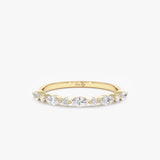 Marquise & Round Diamond Wedding Band, Mirae