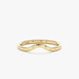 Solid Gold Curved Bar Ring, Yori