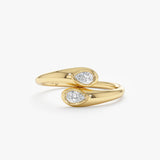 Pear Cut Diamond Wrap Ring, Rouxi