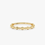 Solid Gold Geometric Stacking Ring, Nyne